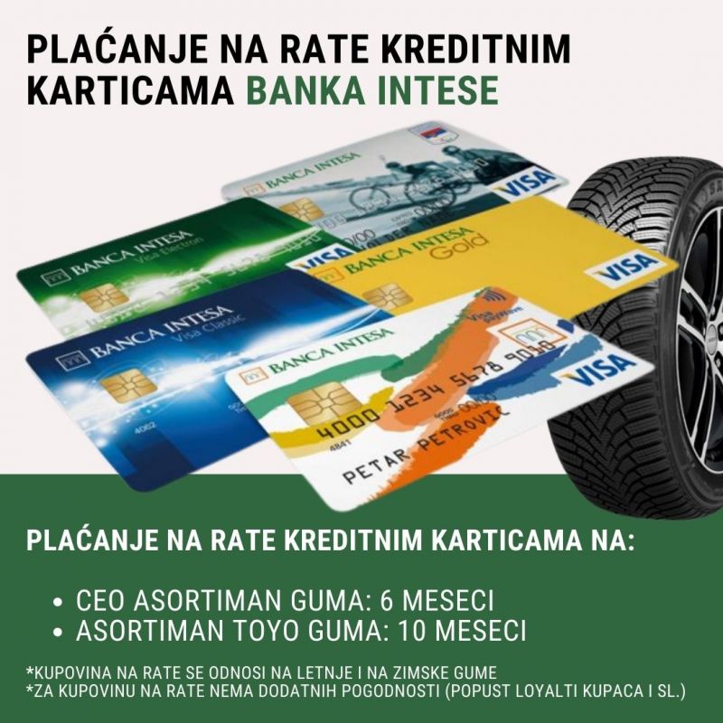 Kupovina na rate uz Banka intesa karticu